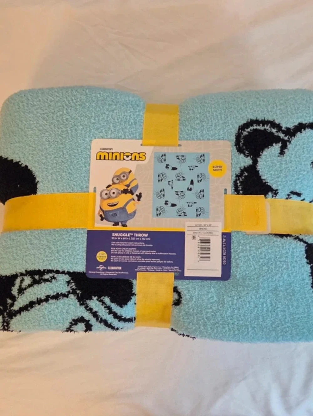 Minions Blue Snuggle Throw Blanket 50x60 Plush Soft Despicable Me - New